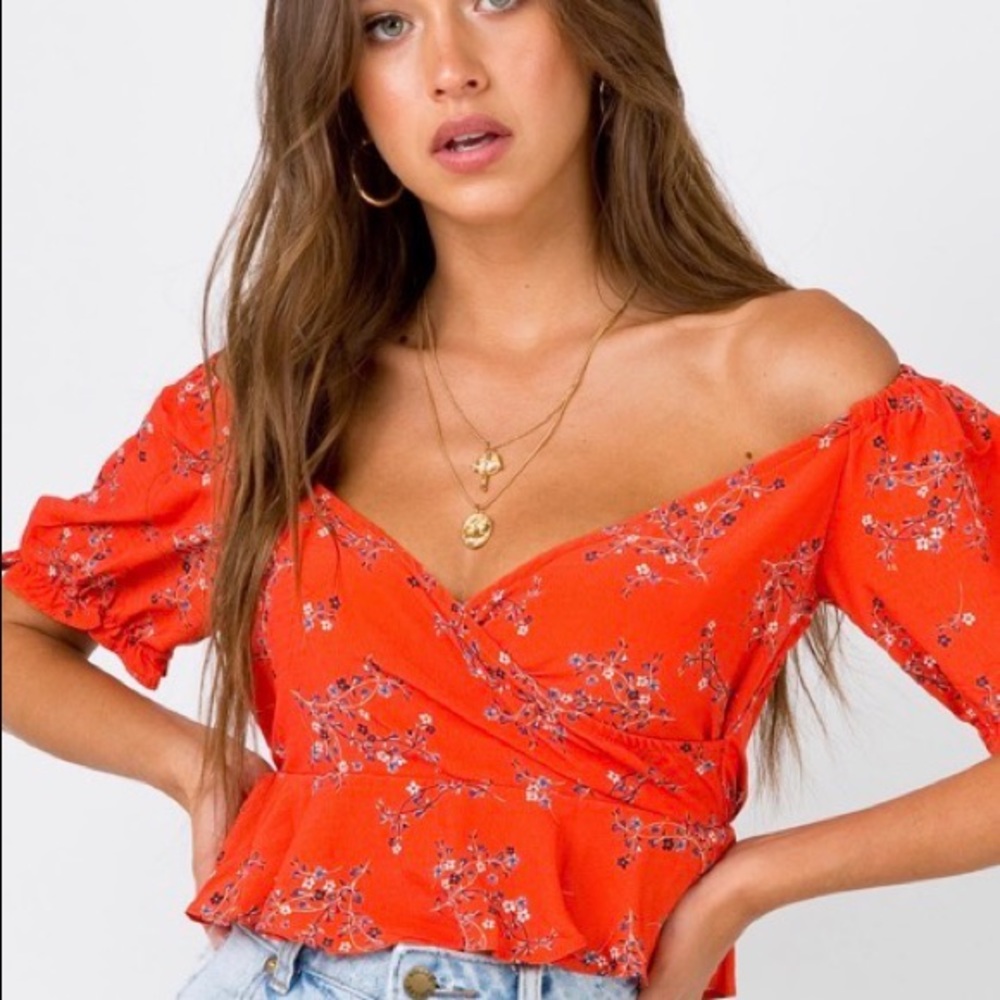 Princess Polly Rhea top orange
